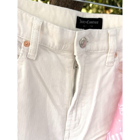 NEW Y2K Juicy Couture Wide Leg Corduroy Pants w/ Pink Logo Scarf Sz 26 - Picture 4 of 6